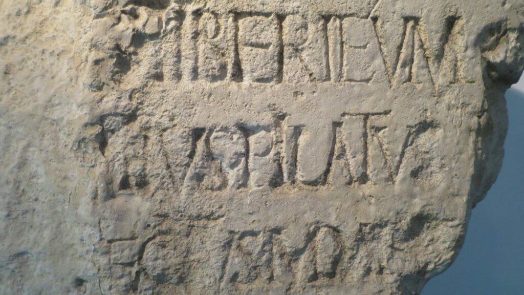Pontius Pilate’s Role In 1961, archaeologists recovered a partial inscription bearing “Pontius Pilate, Prefect of Judea” who authorized Jesus’ crucifixion per the Bible. This stone lintel was reused in Herod’s palace near Bethlehem.